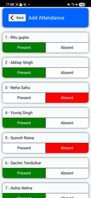Teacher app — Exams